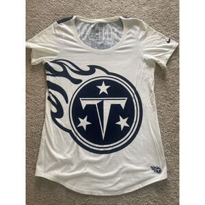 NFL Tennessee Titans Nike Branded Women's Small Stretchy T-Shirt‎ White NWT